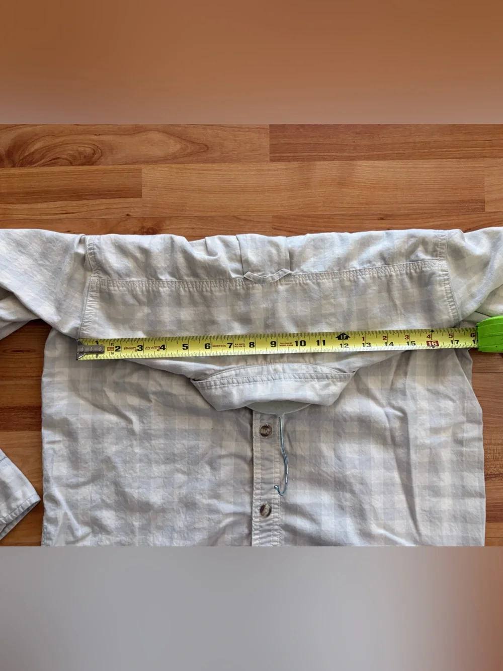 The North Face Men’s Light Gray Plaid Button-Down Shirt